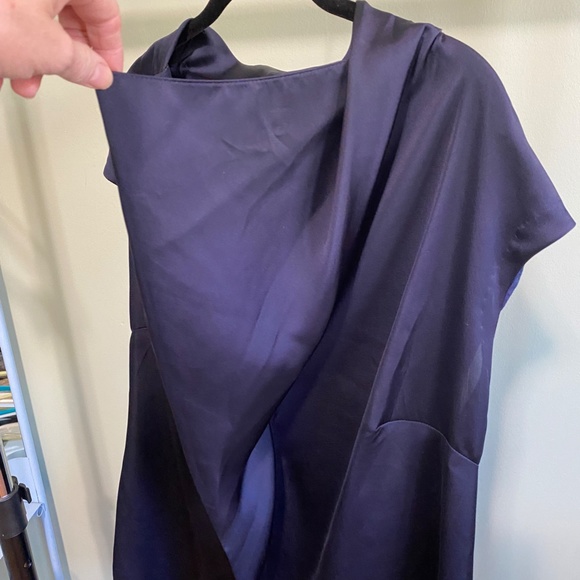 Alfani Navy Blue Top, Satin and Jersey, 16W - Picture 2 of 7